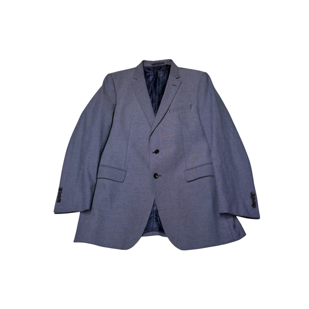 Hugo Boss Huge6 Slim Fit Mens Blue Micro Pattern Two Button Blazer Sport 44L